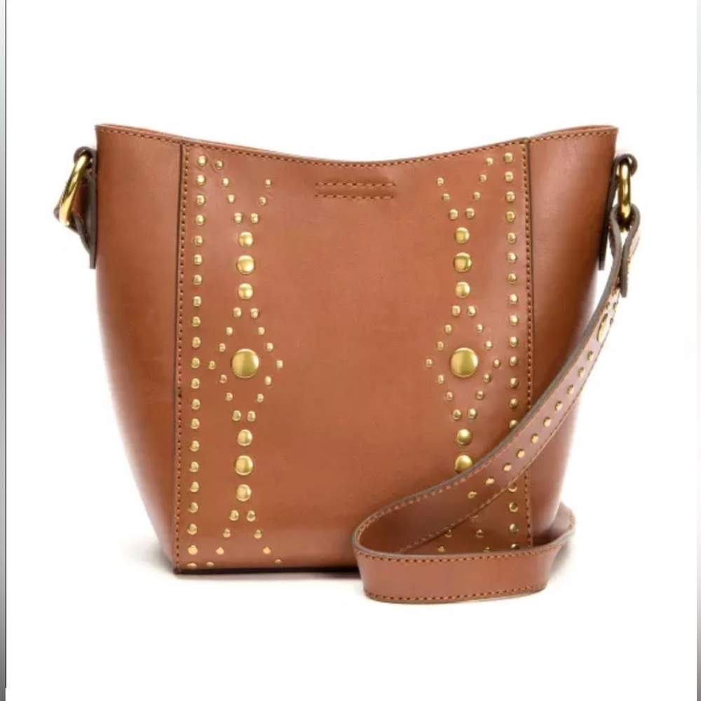 Frye Harness Stud crossbody bucket bag purse